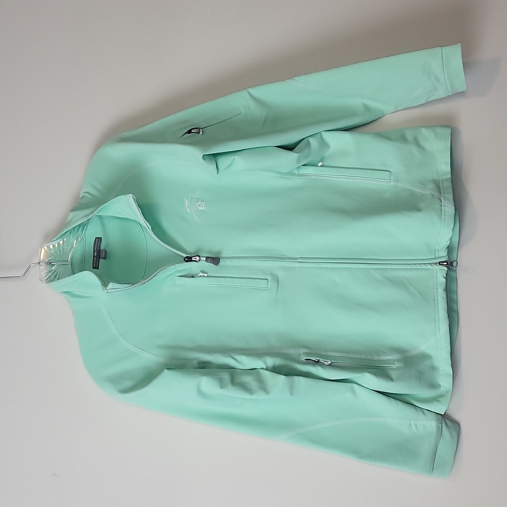 PETER MILLAR WIND Mint Green Creighton Farms Golf Performance Jacket